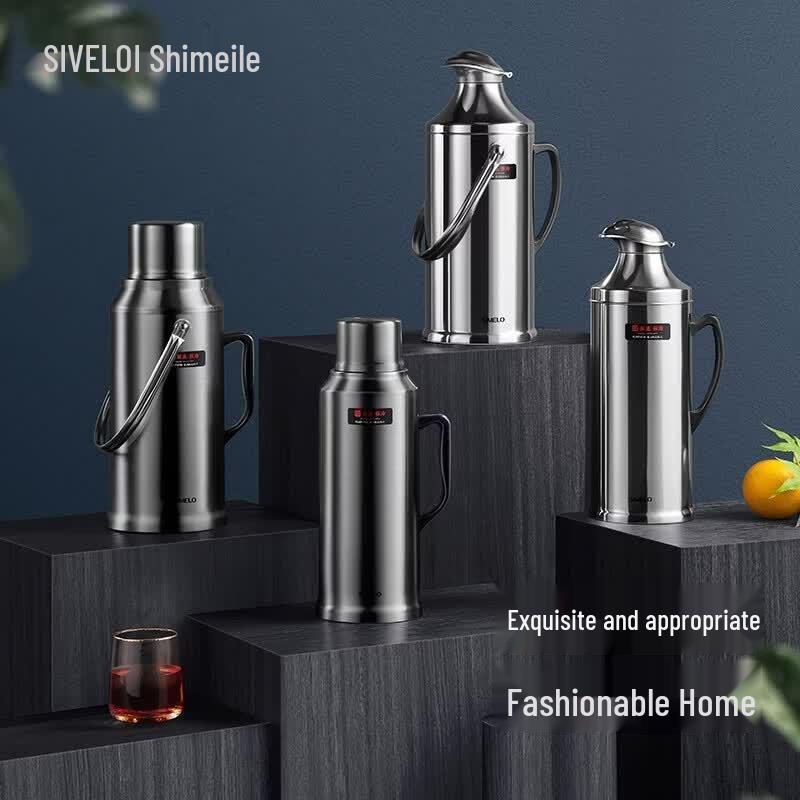 Shimeile Stainless Steel Air Pressure Thermos Flask with Glass Liner