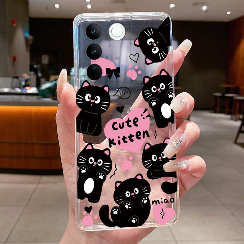 Case For Vivo V27 Capa Cases For Vivo V27E Flower Butterfly Protective Thin Case For Vivo V27 Pro Soft Silicone TPU Phone Cover