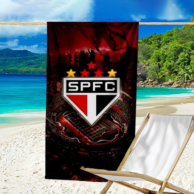 Pau-lo Fc Emblem Printed Beach Towel, Super Soft Microfiber, Perfect Gift Birthday, for Pool, Beach, Travel, for Family and Friends