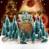 8pcs Mini Christmas Tree Wooden Xmas Ornaments Merry Christmas Decoration For Home 2025 Navidad Kerst Noel New Year Gift 2025