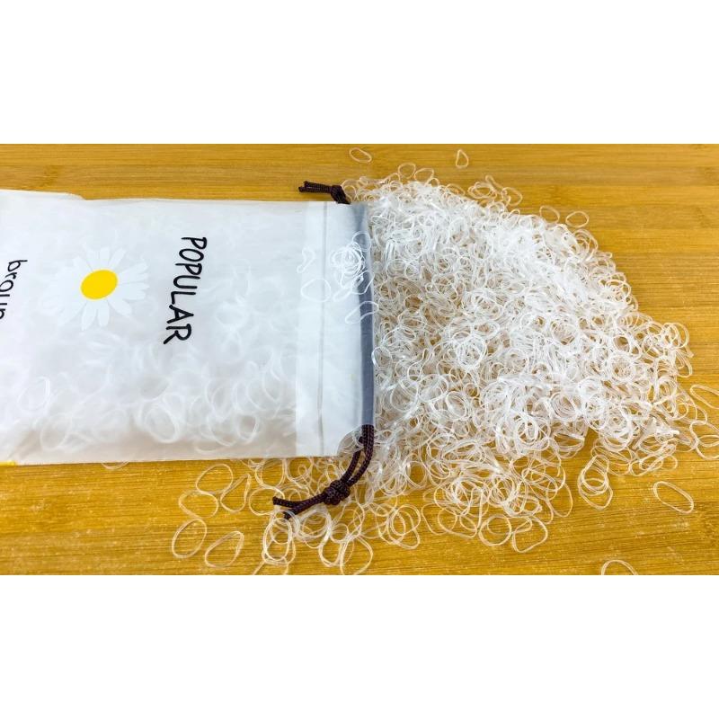 2000pcs/lot Children Transparent Hair Rubber Bands for Bracelets Baby Elastic Small Hair Tie Gum Kids Hair Beads Hair Accessorie