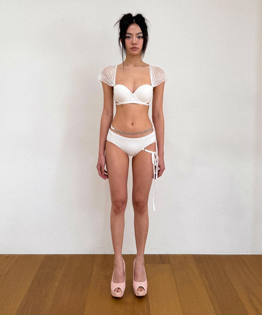 VINAJ Ball Chain Mix Waist Strap (White)