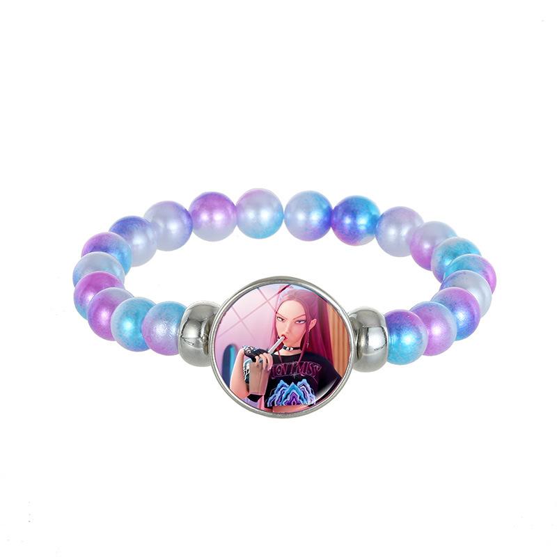 1Pc Demon Hunters K-Pop Lumi Zoe Mira Saja Boy Color Bead Bracelet