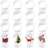 DIY Snow Globe Kit, Clear Plastic Christmas Ornaments, Home Decor, Lightweight White Display Containers for Crafts and Storage