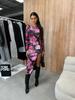 Autumn 2024 Street Style Irregular Split Dress for Women