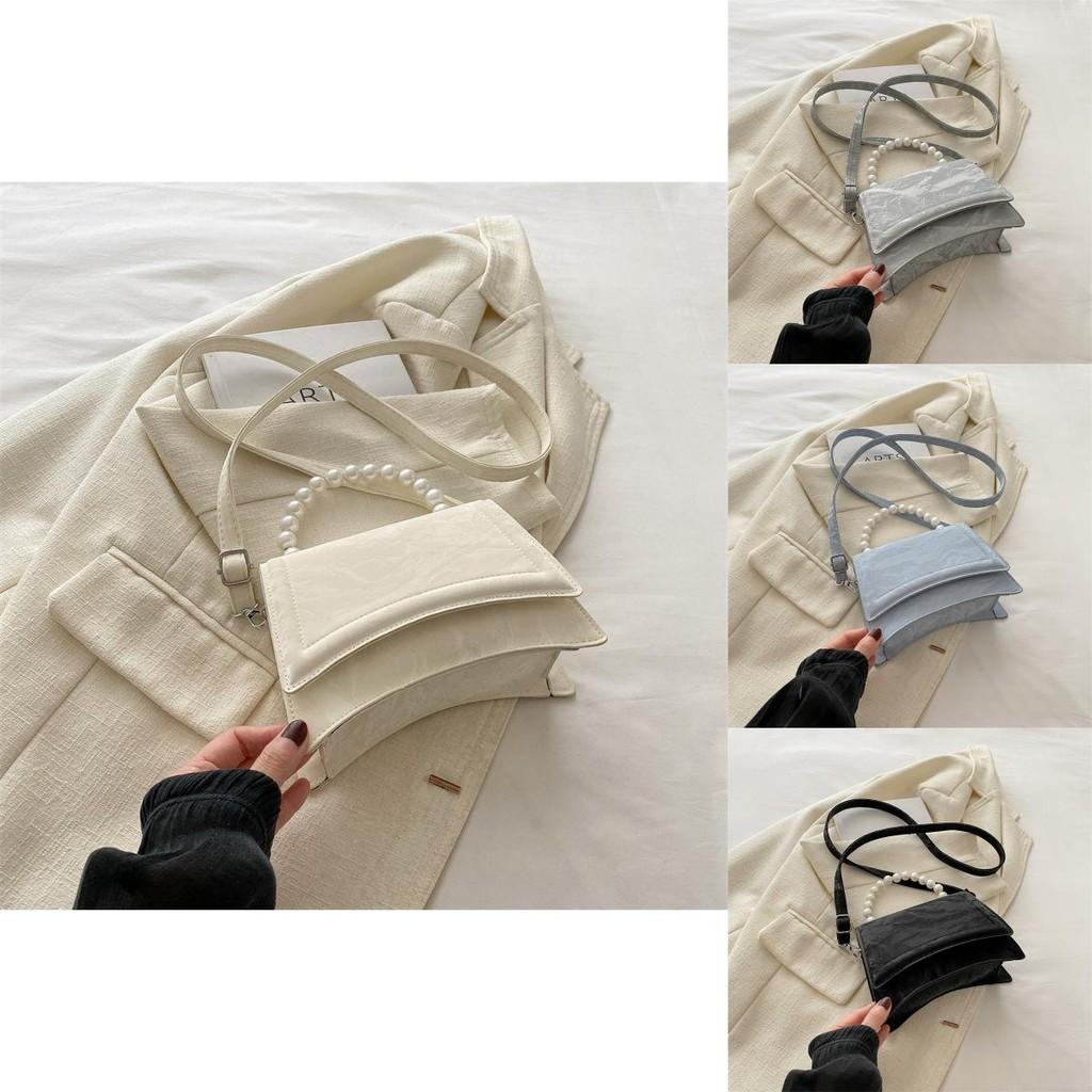 Stylish Vintage Small Square Crossbody Bag In Black Silver Blue White Pink