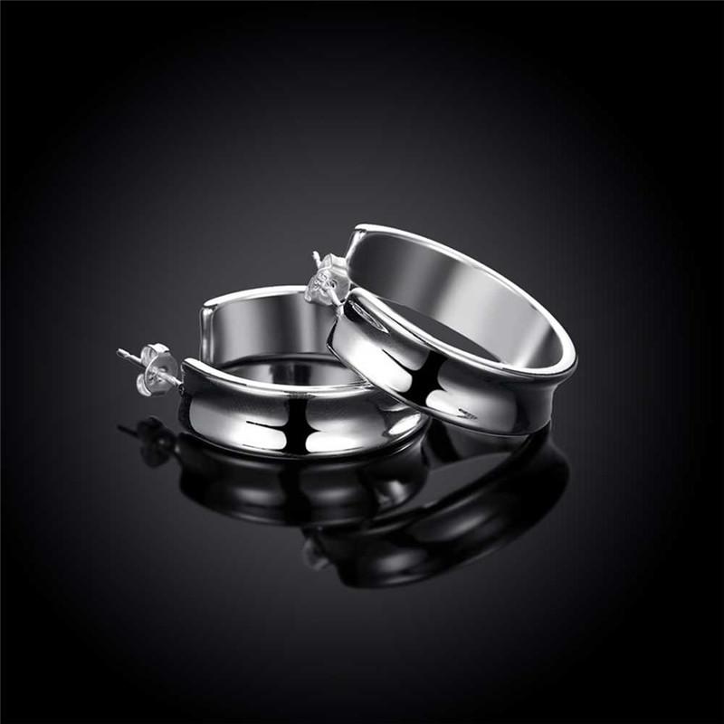 Wholesale 925 Sterling Silver Hoop Earring Beautiful For Women Wild Fashion Earring Wedding Nice High Quality JewelryGood product
