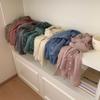 Cotton Linen Lace Patchwork Scarf Long Shawl and Wrap Fashion Thin Gauze Scarf  for Women