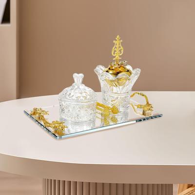 Arabic Incense Burner Middle East Home Office Decor Vintage Design Table Ornament Holder Set