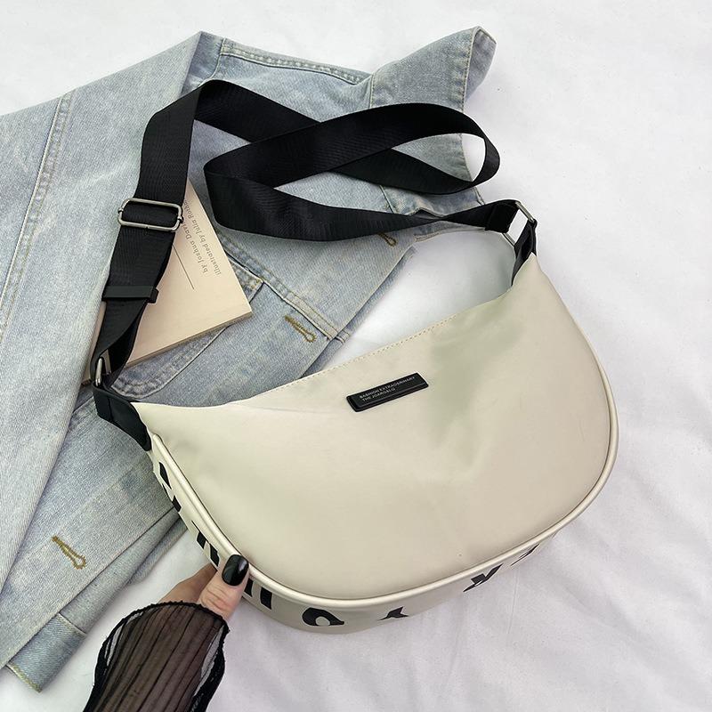 Large capacity nylon bag shoulder bag new letter casual daily messenger bag dumpling bag