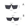 Non-polarized Rimless Clip on For Men Women Polygon Flip Up Sunglasses Night Vision Driver Fishing Eyeglasses