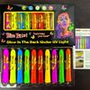 UV Glow Crayons: 6/10/12 Colors Face & Body Paint for Halloween & Festivals