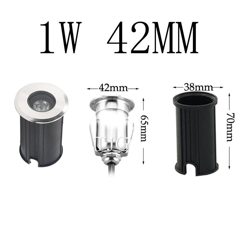 IP68 DC12V 220V 3W Outdoor Lighting for Garden Yard Step Stairs Floor Deck LED Recessed Inground Lamps LED Underground Spotlight 3000K AC85-265V