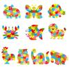 Fashion Wooden Animal Alphabet Lettter Puzzle Kids Educational Developmental Toy
