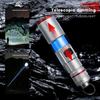 Rechargeable Mini Portable LED Flashlight with Neckchain 5 Lighting Modes Aluminum Alloy Appearance Telescopic Zoom Flashlight