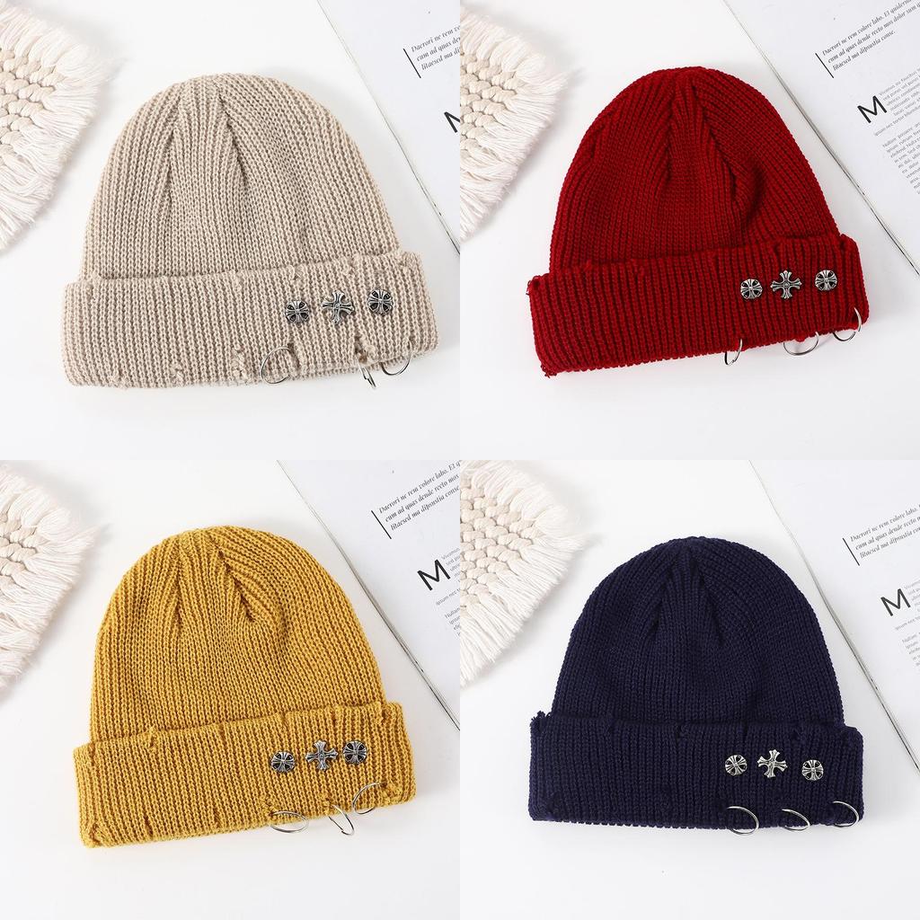 Knit Hat For Men Women Fall Winter Acrylic Warm Windproof Outdoor Sports Fashion Accessory