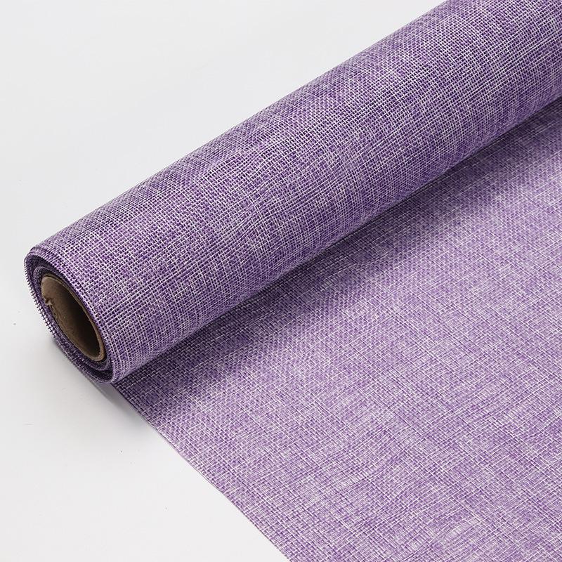 

Высококачественный лен - цветной рулон конопли: Упаковочная бумага для ретро-букетов для самостоятельного создания цветочных композиций в вашем цветочном магазине фиолетовый