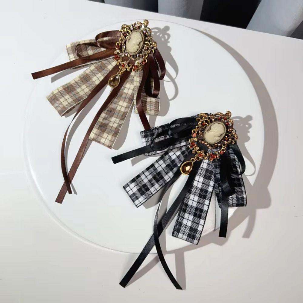 Ribbon British Retro Brooch Elegant Bow Accessory Academic-style Bow Brooch Women Accessory