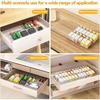 Expandable Spice Drawer Organizer 2Pack Adjustable Clear Acrylic Spice Rack for Drawer Ideal for Kitchen Spice Organization Sea