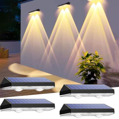 Solar Garden Lights, Outdoor Garden Lights, 4-Piece Waterproof, 3 Color Modes, Easy Installation, Automatic Turn-On, Solar Lights for Stairs,