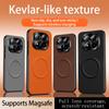 Case For Xiaomi Redmi Note 15 Pro 5G For MagSafe Magnetic Matte Fine Grained Leather Shell Metal Lens Frame Cover Bumper