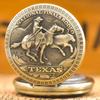 Classic Western Riding Cowboy Horse Quartz Pocket Watch Retro Men's Women's Necklace Pendant Gift