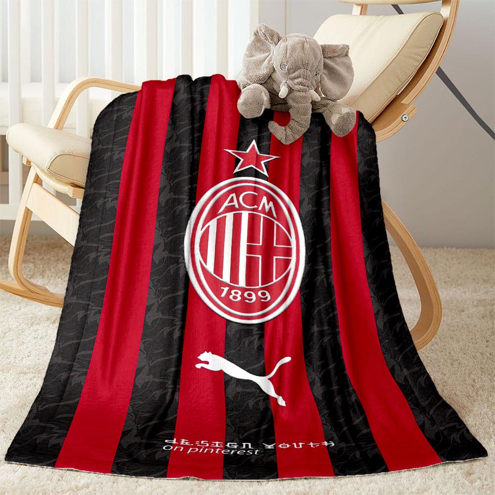 Ac Milan Blanket Durable Comfort Perfect For Chair Livingroom Office Allseason Use Warmthful Decor Perfect Gift For Relatives And Friends