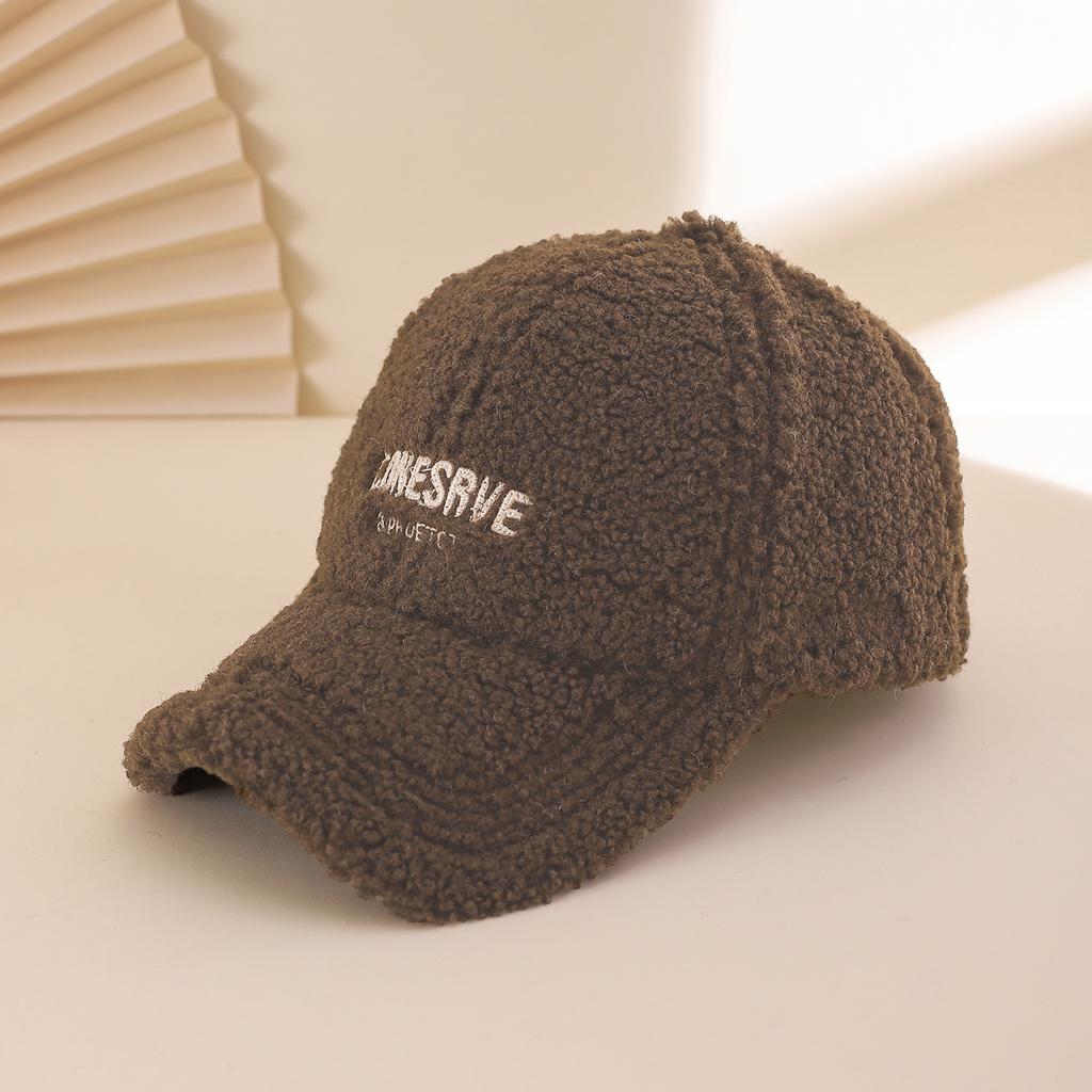Embroidered Lettered Warm Autumn and Winter Large-sized, Face-friendly, Versatile for Children, Unisex Baseball Cap