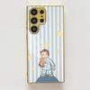 Y2K Curious George Phone Case For Samsung Galaxy S25 S24 S23 Ultra Metal Frame Case Slim Shockproof Cover Durable
