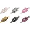 ZHUKOU 8x22mm Candy Crystal Lip Connector for Necklace Earrings Bracelet Jewelry Accessories Making Making Model: VS385
