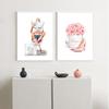 Fashion Girl Art Canvas Painting Perfume Bottle Heels Lipstick Handbag Nordic Posters And Prints Wall Pictures Room Decor