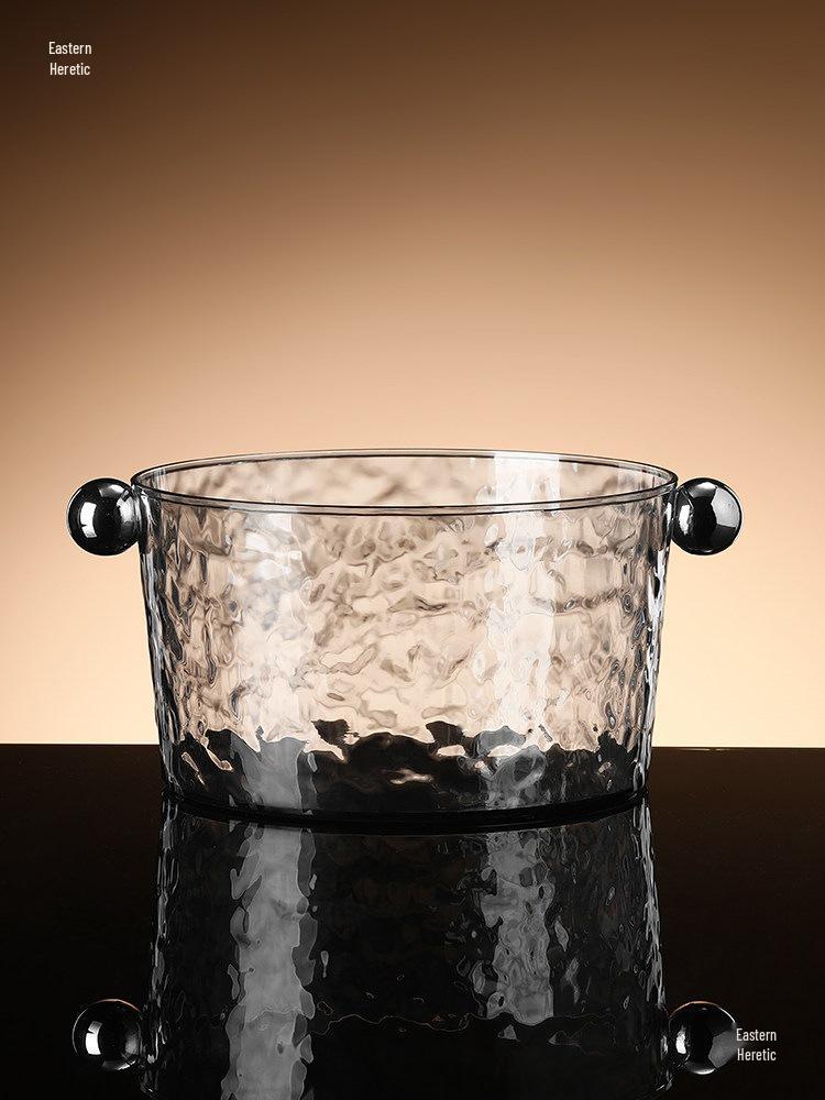 Acrylic Ice Bucket for Bars and Home - Small Beer Barrel Storage Container