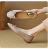 French Retro Ballet Flat Shoes Women's Spring and Autumn Doudou Shoes Round Head Bow Light Mouth Versatile National Style Single Shoes