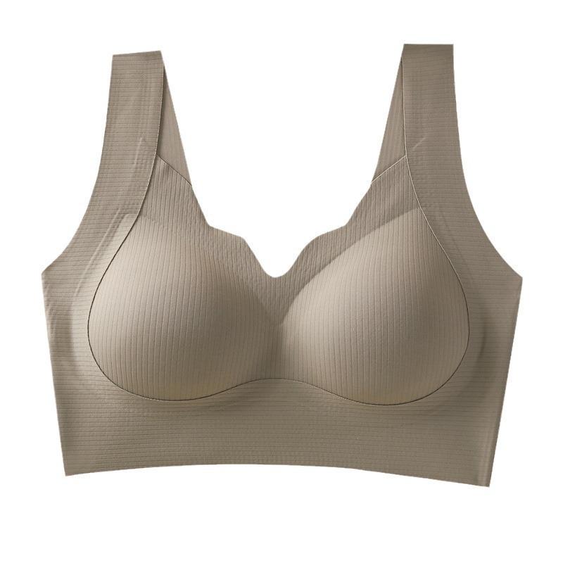 Seamless Anti-Gravity Women's Wireless Lift Bra - V-Neck, Comfortable, Breathable, Beautiful Back Design