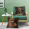 Funny Cute Puppy Eating Animal  Stitch Lucky Dragon Pillow Cover Sofa Cushion Cover Home Room Decoration Children Gift