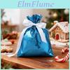 Pcs Christmas 10 Drawstring Gift Bags Holiday Foil Gift Bags Reusable Xmas Gift Wrapping Bags For Gifts Presents Xmas Party Favors