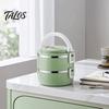Insulated Bento Box for Adults Stainless Steel Lunch Box, Leak Proof Food Container Kids, Eco-friendly Multiple Layers with Compartments School Office