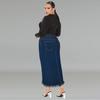 Plus Size Denim Skirt Women Long Flowy A-Line With Fringe Detail Streetwear Midi Maxi 1XL 2XL 3XL 4XL 5XL
