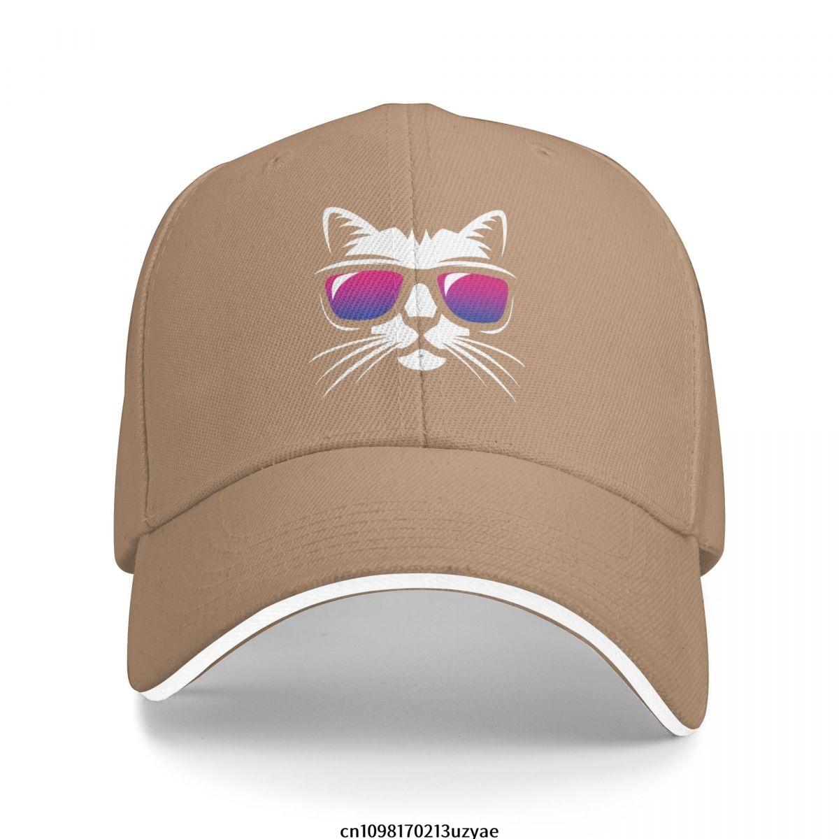 Bisexual Pride Cat Baseball Caps Hip Hop Sandwich Cap Men Women Adjustable Outdoor Sport Hat One Size