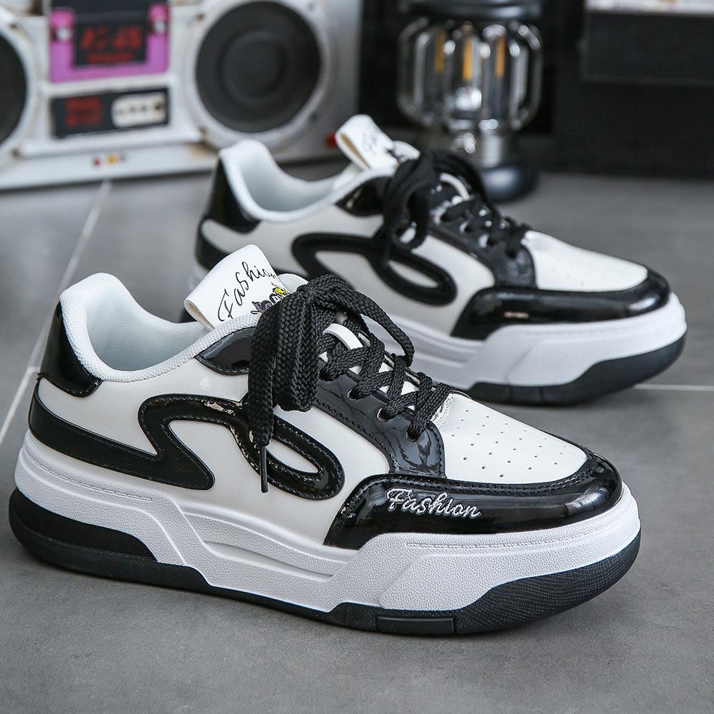 

Board shoes men s shoes 2025 bread shoes platform new versatile casual student sports shoes medium top low top handsome 39 белый