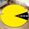 Pac-Man Round Area Rug,Carpet Rug for Living Room Bedroom Sofa Playroom Decor,Non-slip Floor Mat