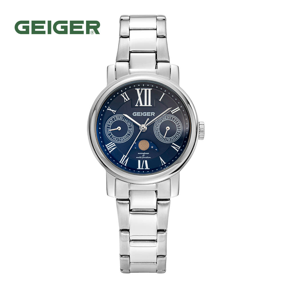 

Geiger GE8025BSL Moon Phase Женские металлические часы 32 мм