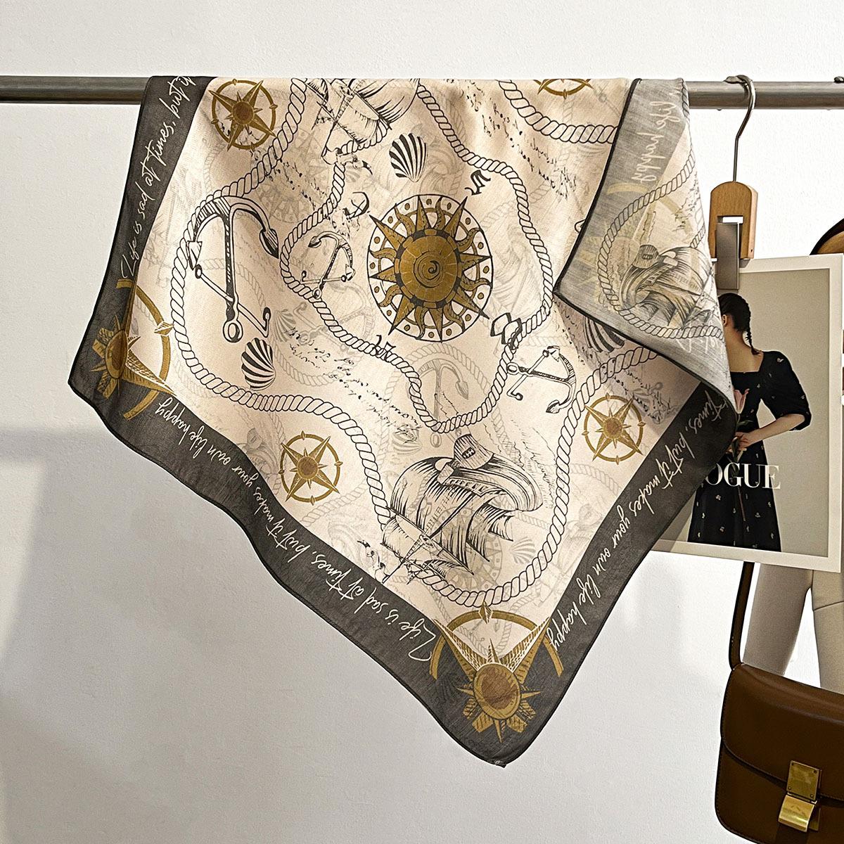 

Cotton Feel Square Neck Scarfs for Women Wraps Autumn Spring Keep Warm Headscarf Soft Foulard Bandana Female Decoration Hijab 65x65cm