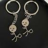 Fun Stickman Couple Keychain Ins Cute Personality Funny Student School Bag Pendant Girlfriend Birthday Gift