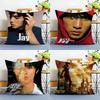 Chinese Pop JJay Chou Album Cover Cushion Cover Linen Pillowcase Soft  for Sofa Bed Home Room Decor