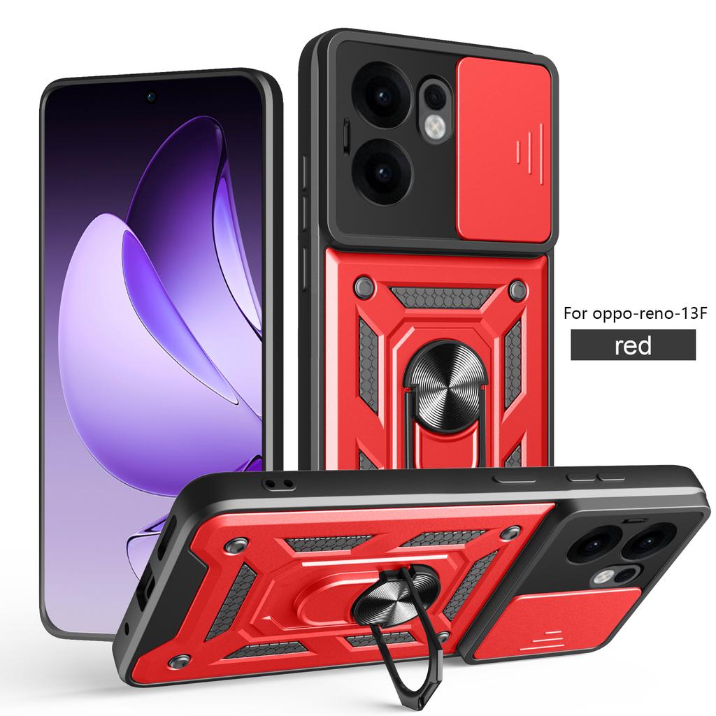 Armor Funda For OPPO Reno 13F 5G Case Slide Lens Camera Protector Phone Cover for Reno13F Reno13F 4G Shockproof Coque