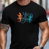 Mens Cotton Casual Short Sleeve TShirt with Vibrant Lizard Graphic Print Breathable Summer Tee Men Clothing Comfortable
