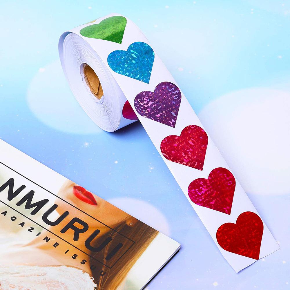 50-500pcs Heart Shape Love Valentine's Day Stickers Wedding Party Seal Labels Gift Decoration Wrap Tag Stickers Self-adhesive