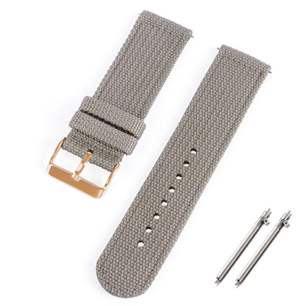Nylon Canvas Quick Release Watch Band 20mm 22mm Replacement Watch Straps for Military Woven Fabric Wrist Band Ribbed Bracelet