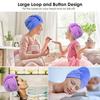 Microfiber Hair Towel Wrap for Women Super Absorbent Shower Cap Towel with Button Quick Hair Towel Drying Soft Dry Hair Cap